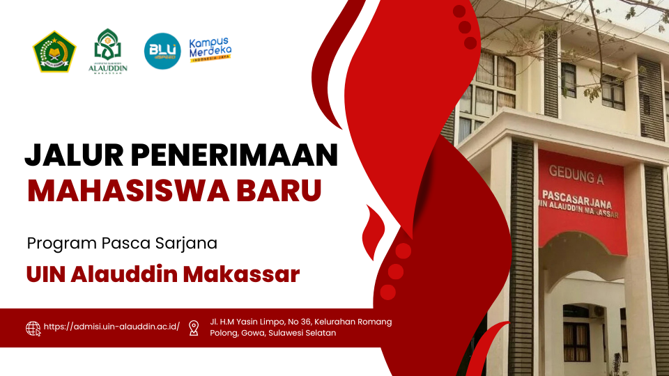 PENERIMAAN MAHASISWA BARU PASCASARJANA UINAM PERIODE SEPTEMBER TAHAP PERTAMA TA. 2020/2021
